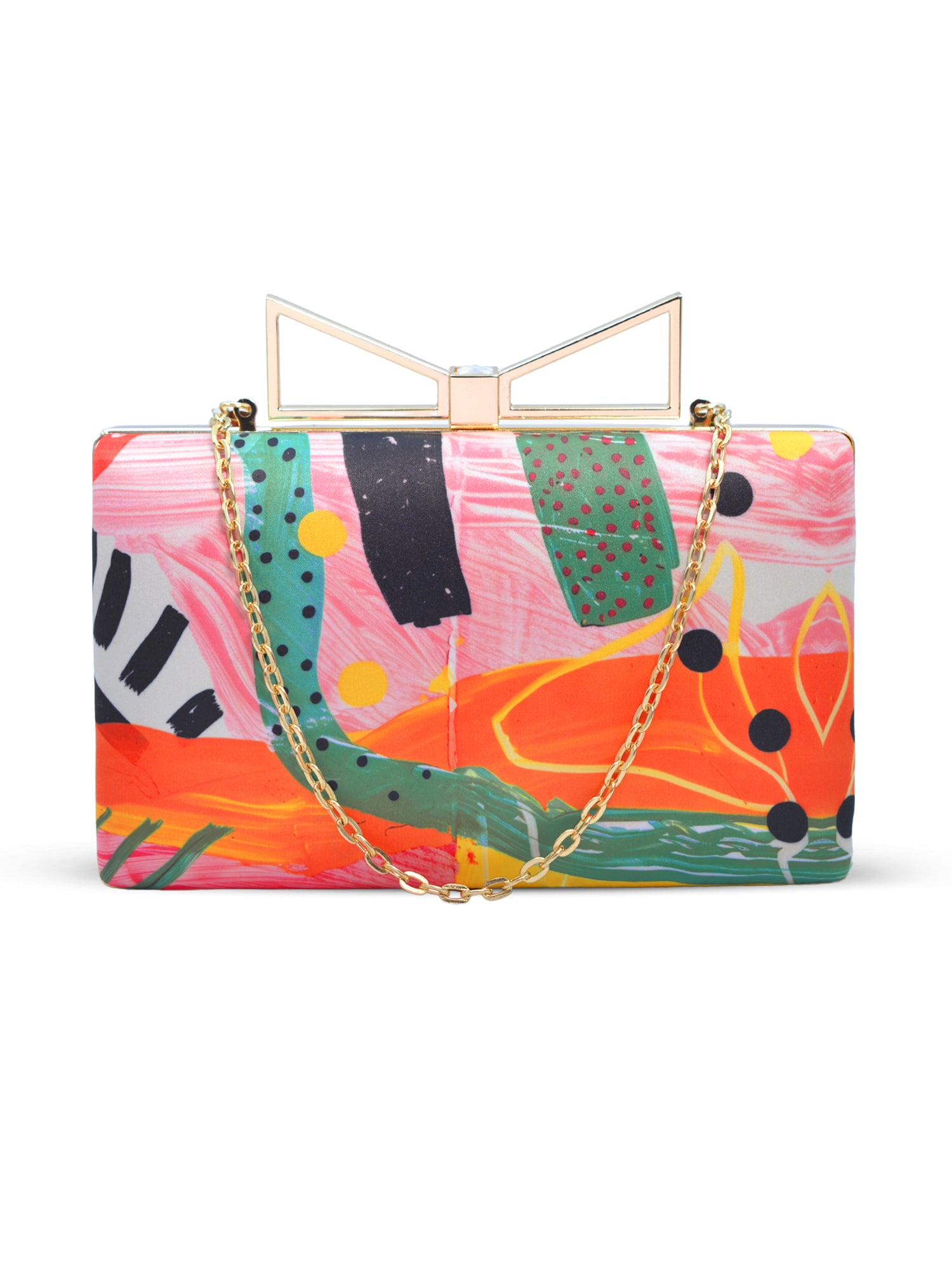Artklim Leafy Luxe Printed Clutch