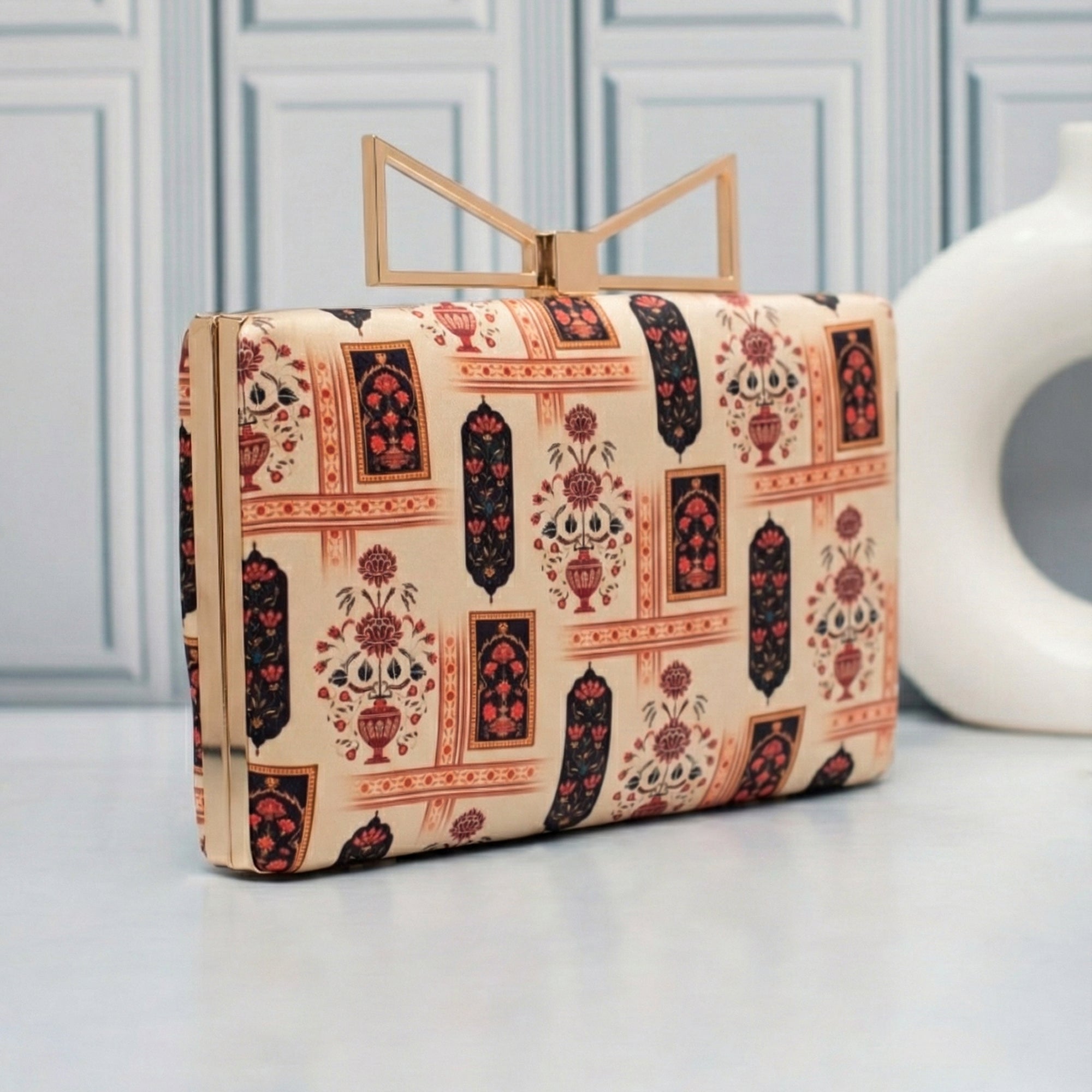 Artklim Ornate Elegance Printed Clutch