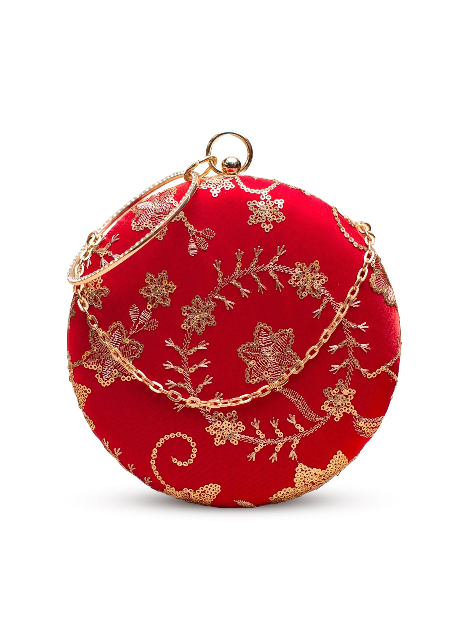 Artklim Red with Golden Starry Florals