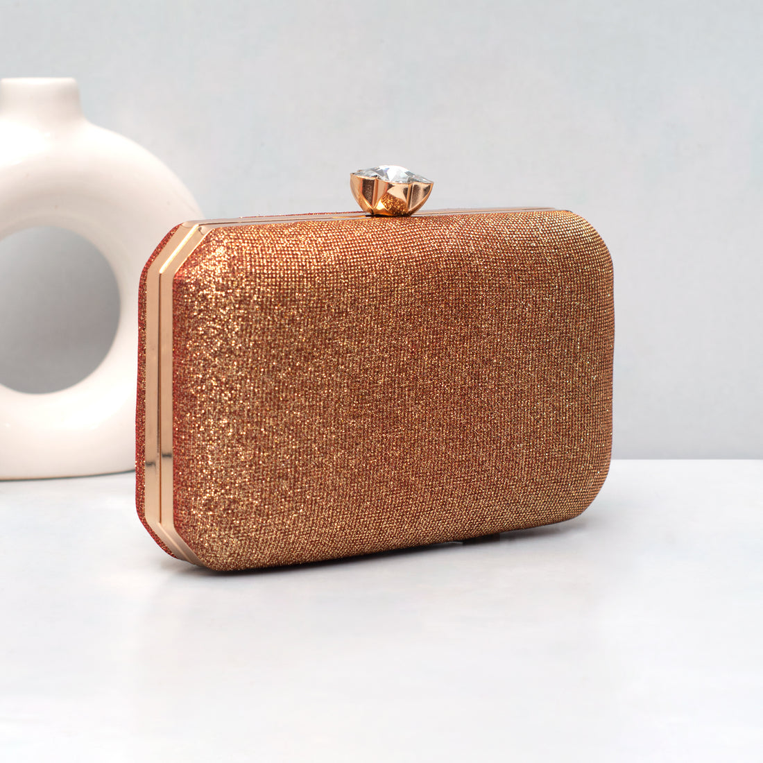 Artklim Golden Glow Luxe Embroidered Clutch