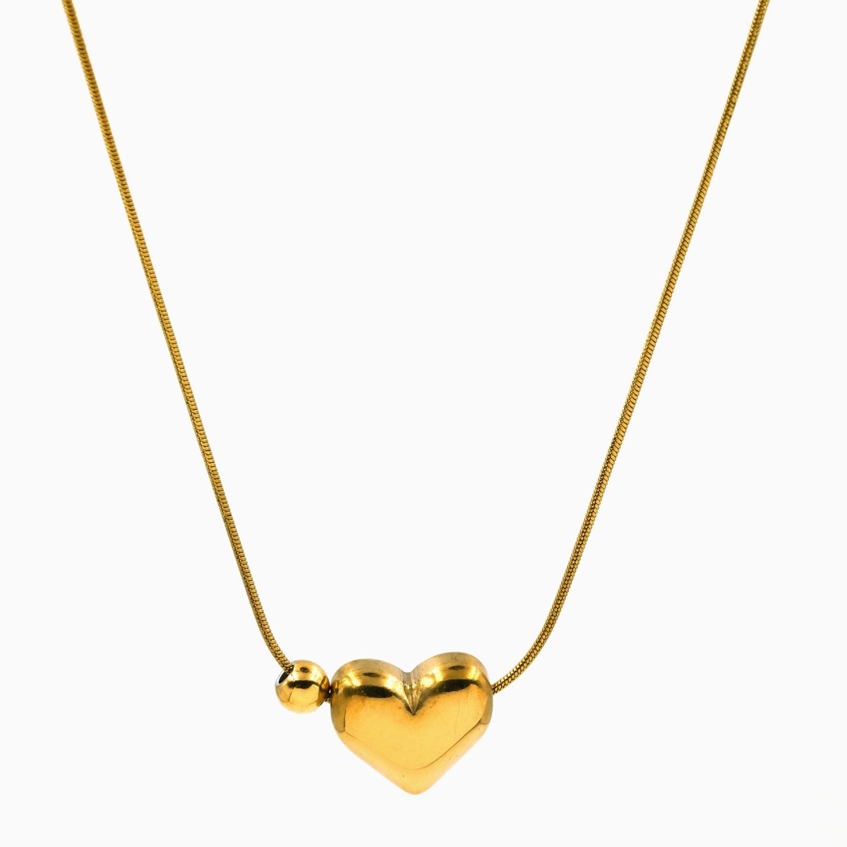 Artklim Gold Plated Heart Shaped Pendant Necklace