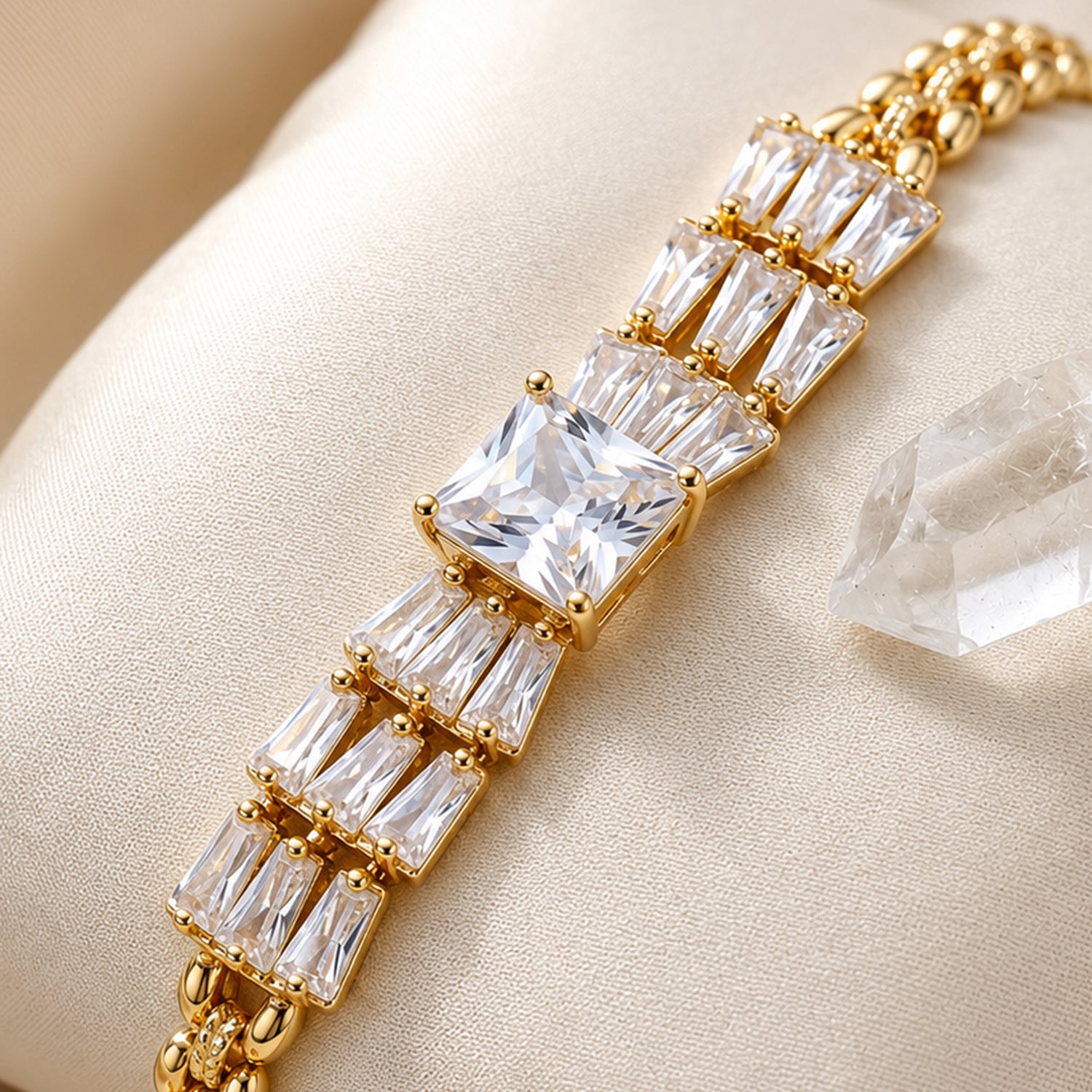 Artklim Royal Crystal Statement Anti-Tarnish Bracelet