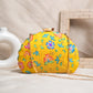 Yellow Floral Moon Shape Clutch