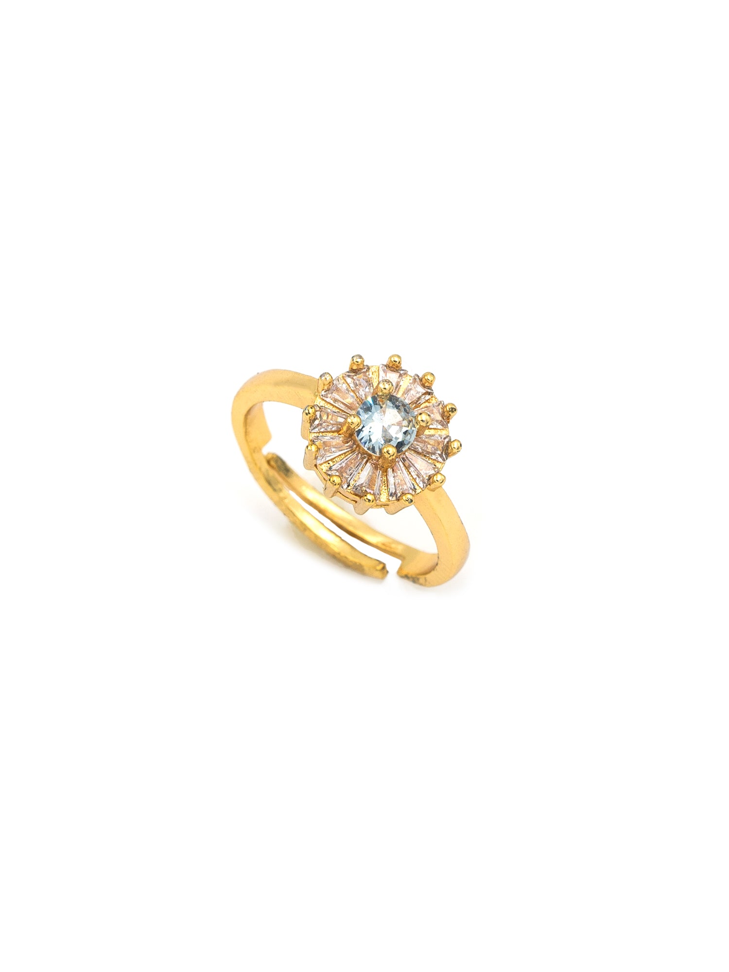 Artklim Gold-Plated Radiant Sunflower Anti-Tarnish Ring