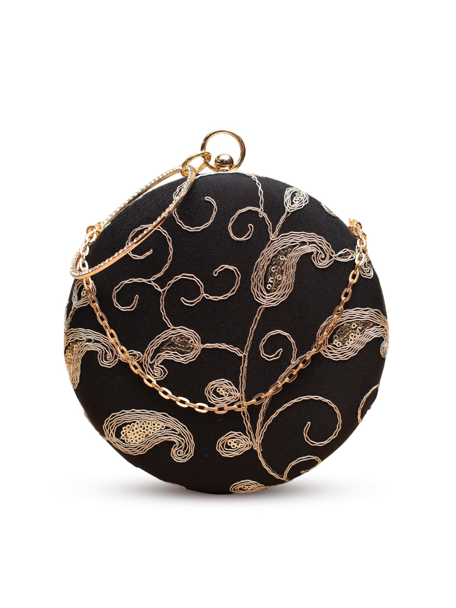 Artklim Black with Golden Paisley Design