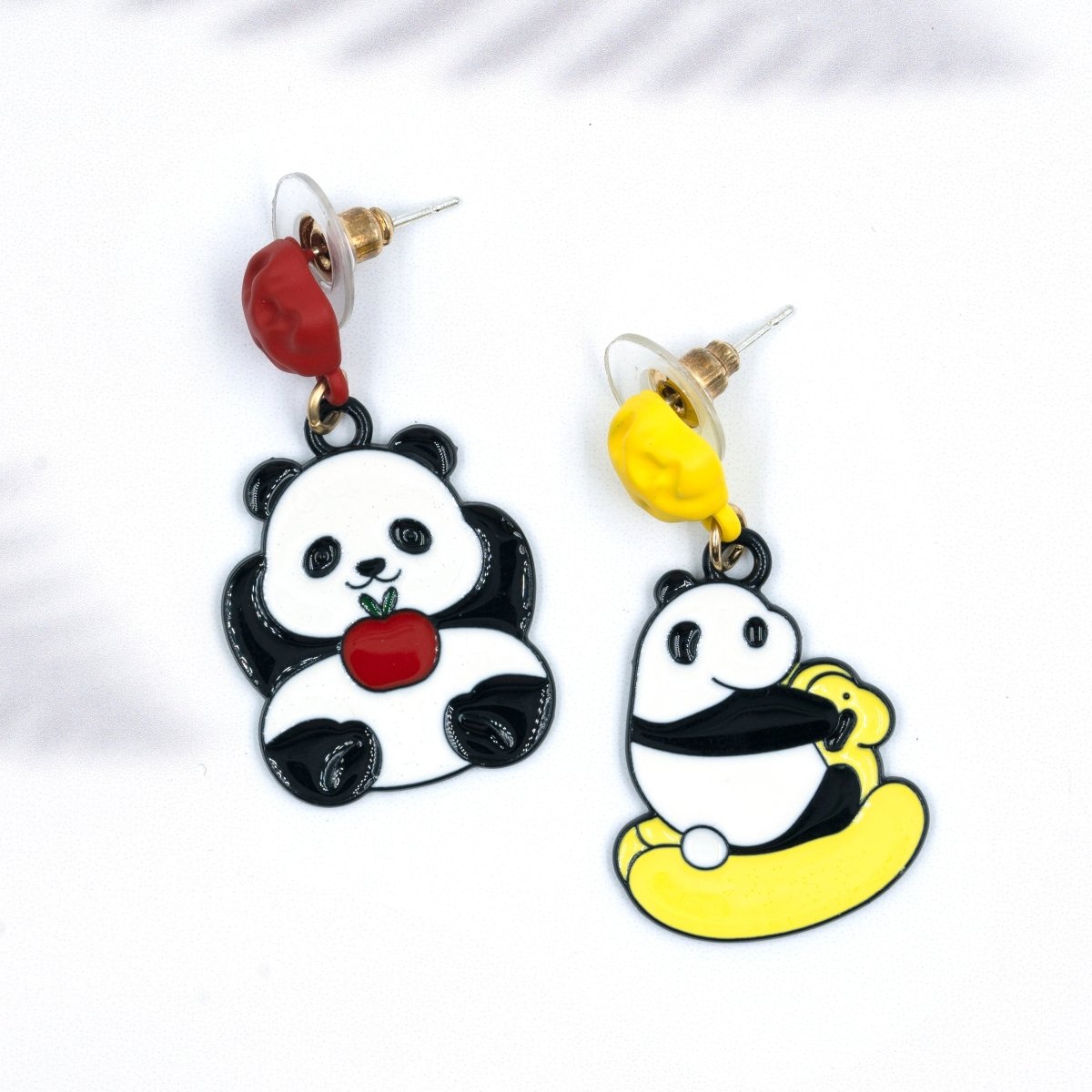 Artklim Cute Pandas Mismatched Drop Earrings