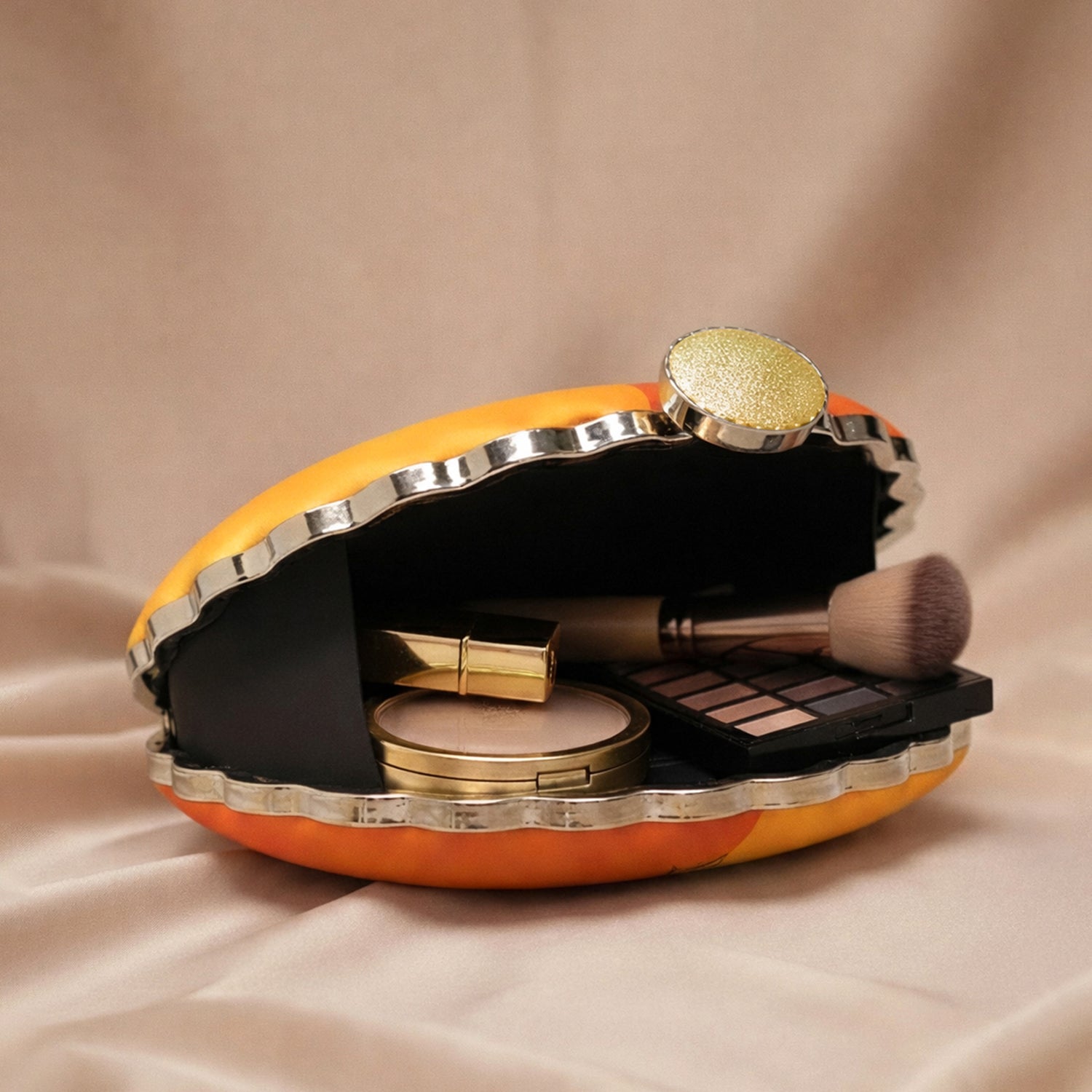 Artklim Multicolor  Durga Printed D-Shape Clutch