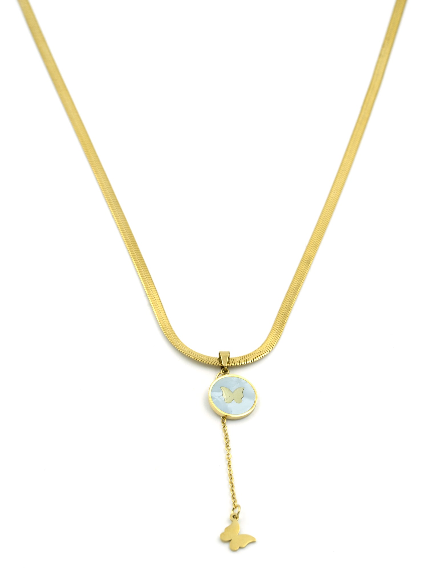 Artklim Golden Flutter Charm Necklace
