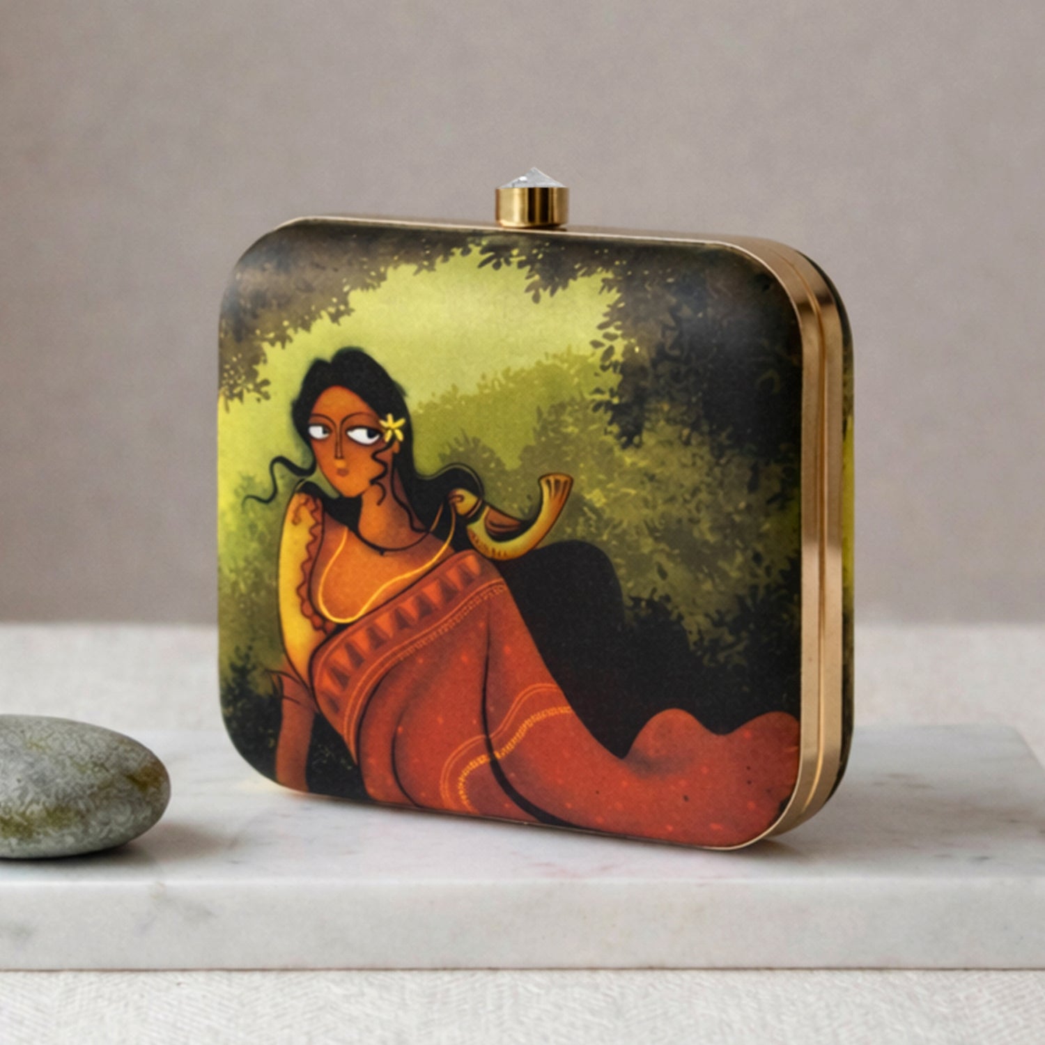 Artklim The Enchanted Forest Whisper Printed Clutch