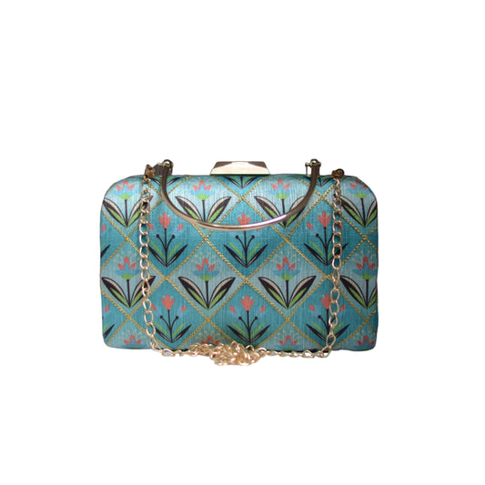 Artklim Blue And Pink Party Clutch