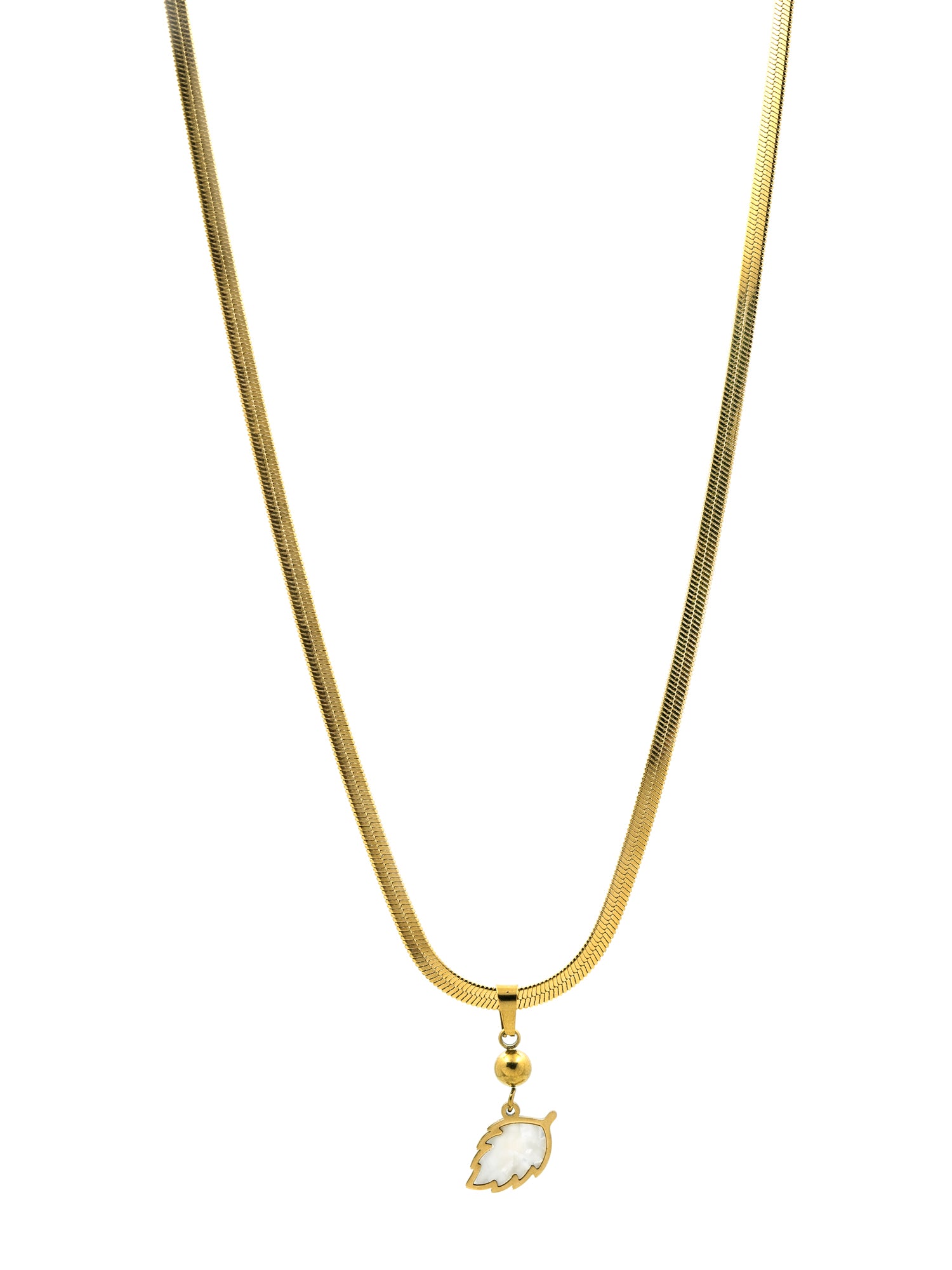 Arklim Leaf Pearl Glow Anti Tarnish Pendant