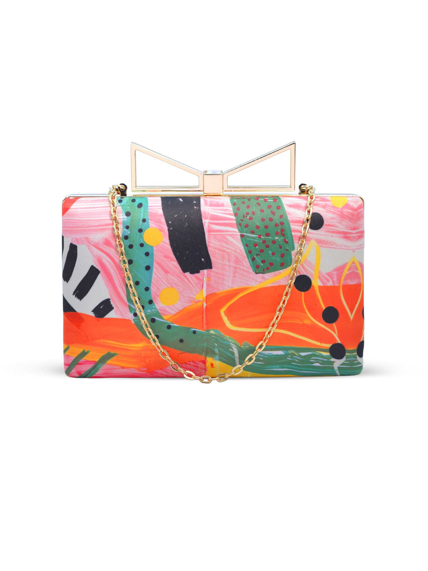 Artklim Leafy Luxe Printed Clutch