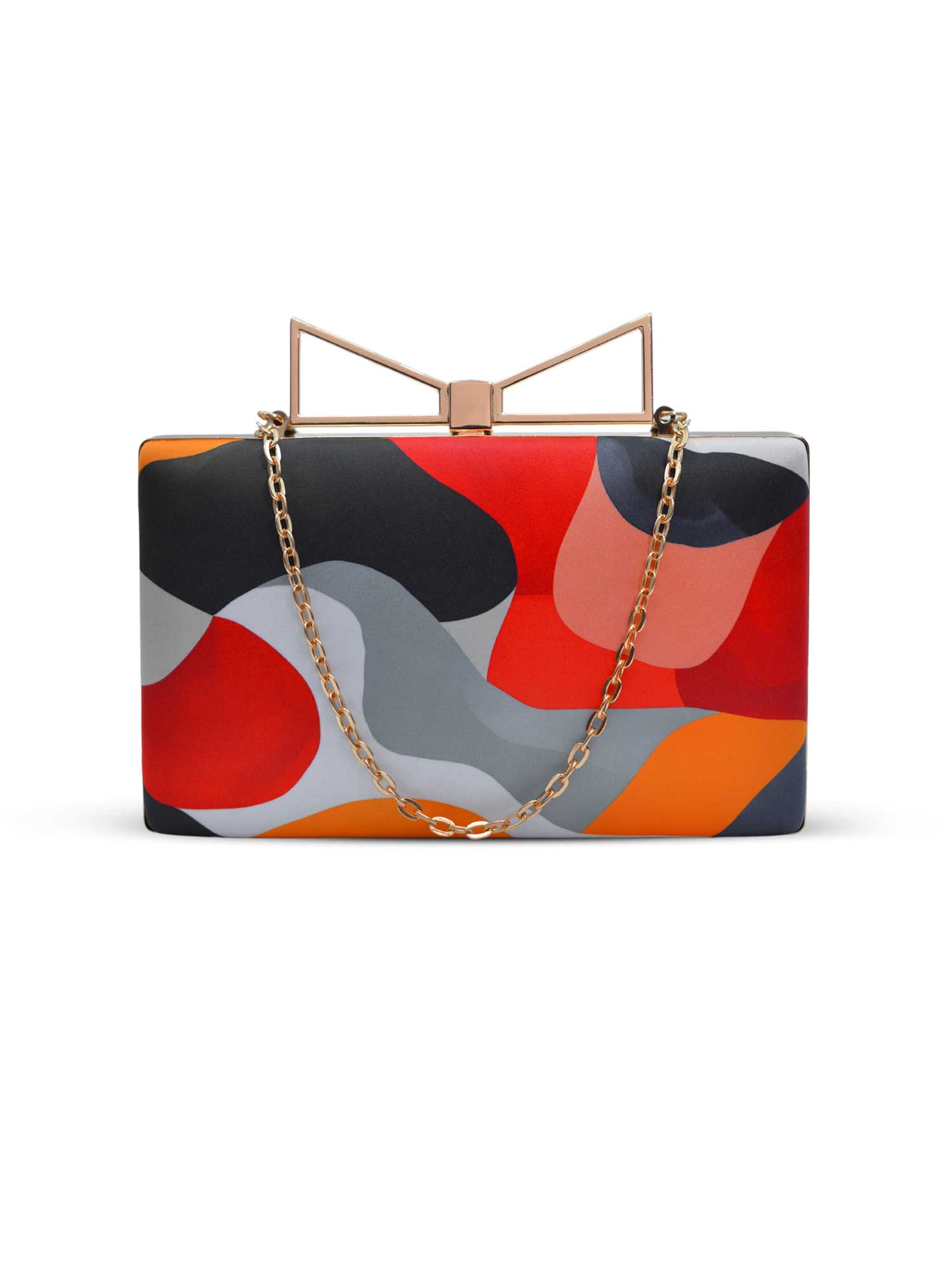 Artklim Shadow Play Abstract Art Printed Clutch