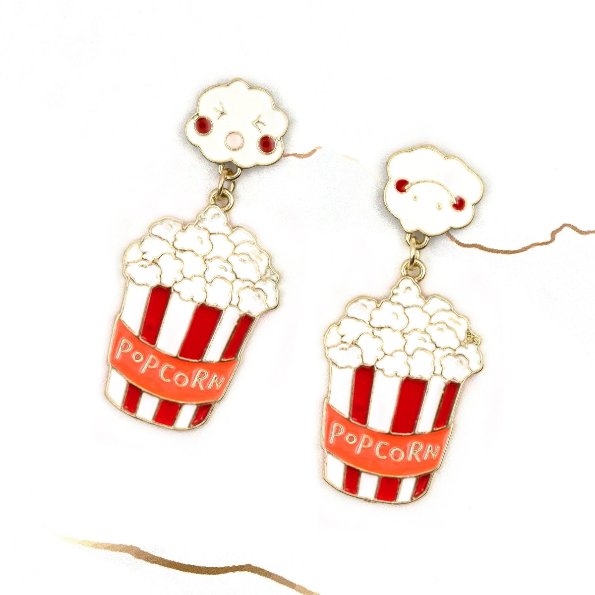 Artklim Quirky Popcorn Basket Drop Earrings