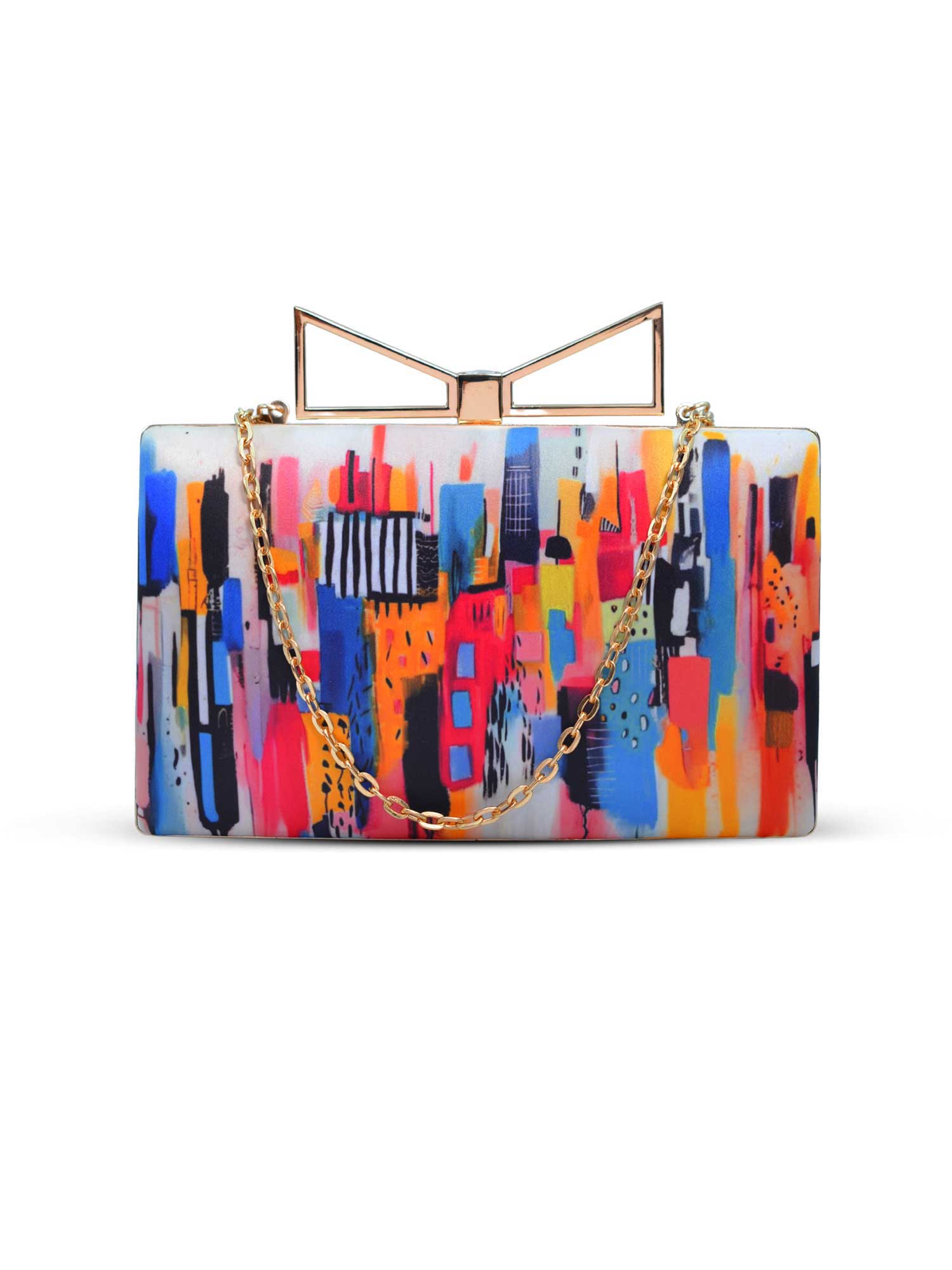 Artklim Skyline Pop Printed Clutch