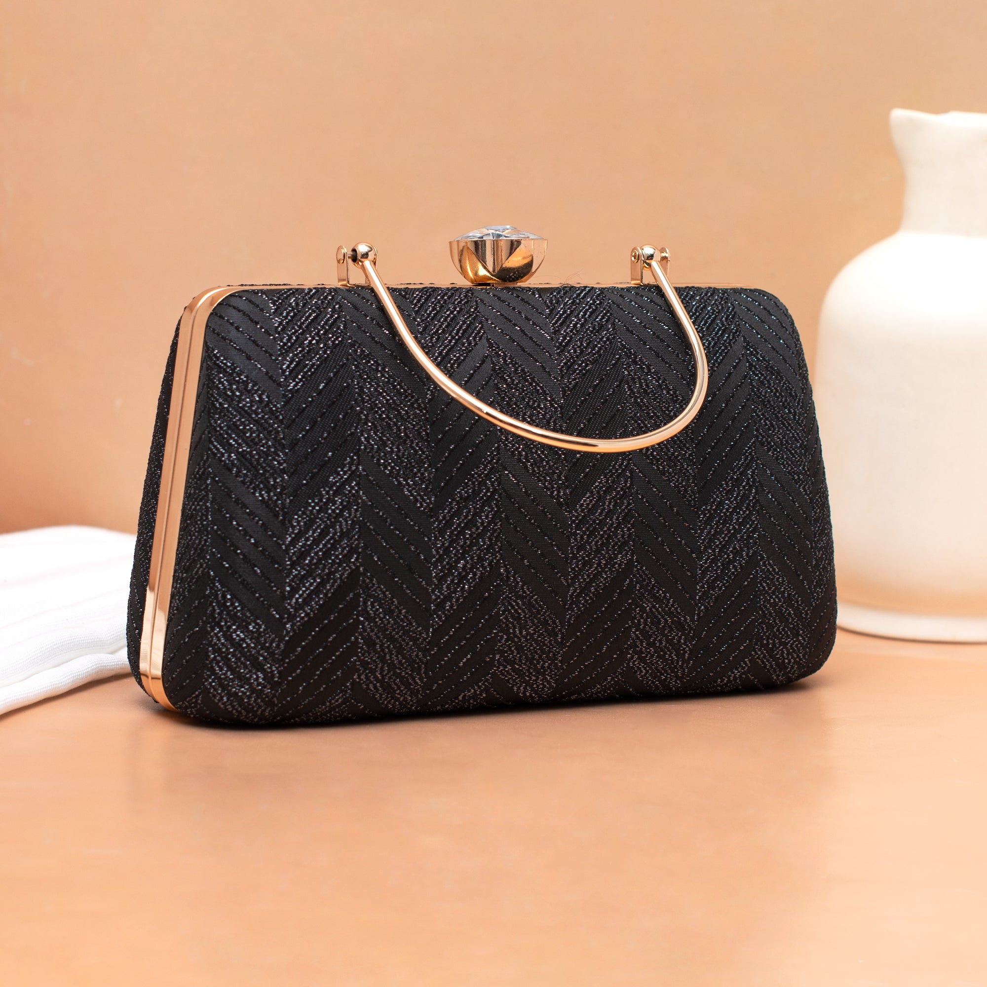 Artklim Noir Royale Embroidery Clutch