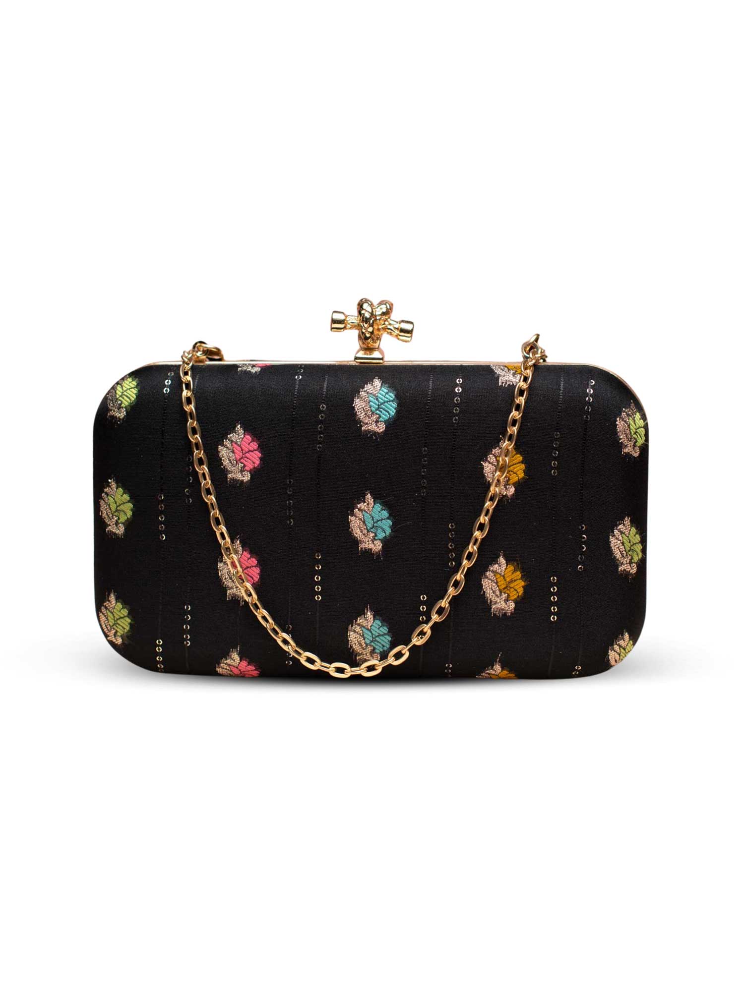 Artklim Midnight Bloom Multi-Color Leaf Clutch