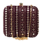 Maroon Mirror Sequins Embroidery Clutch