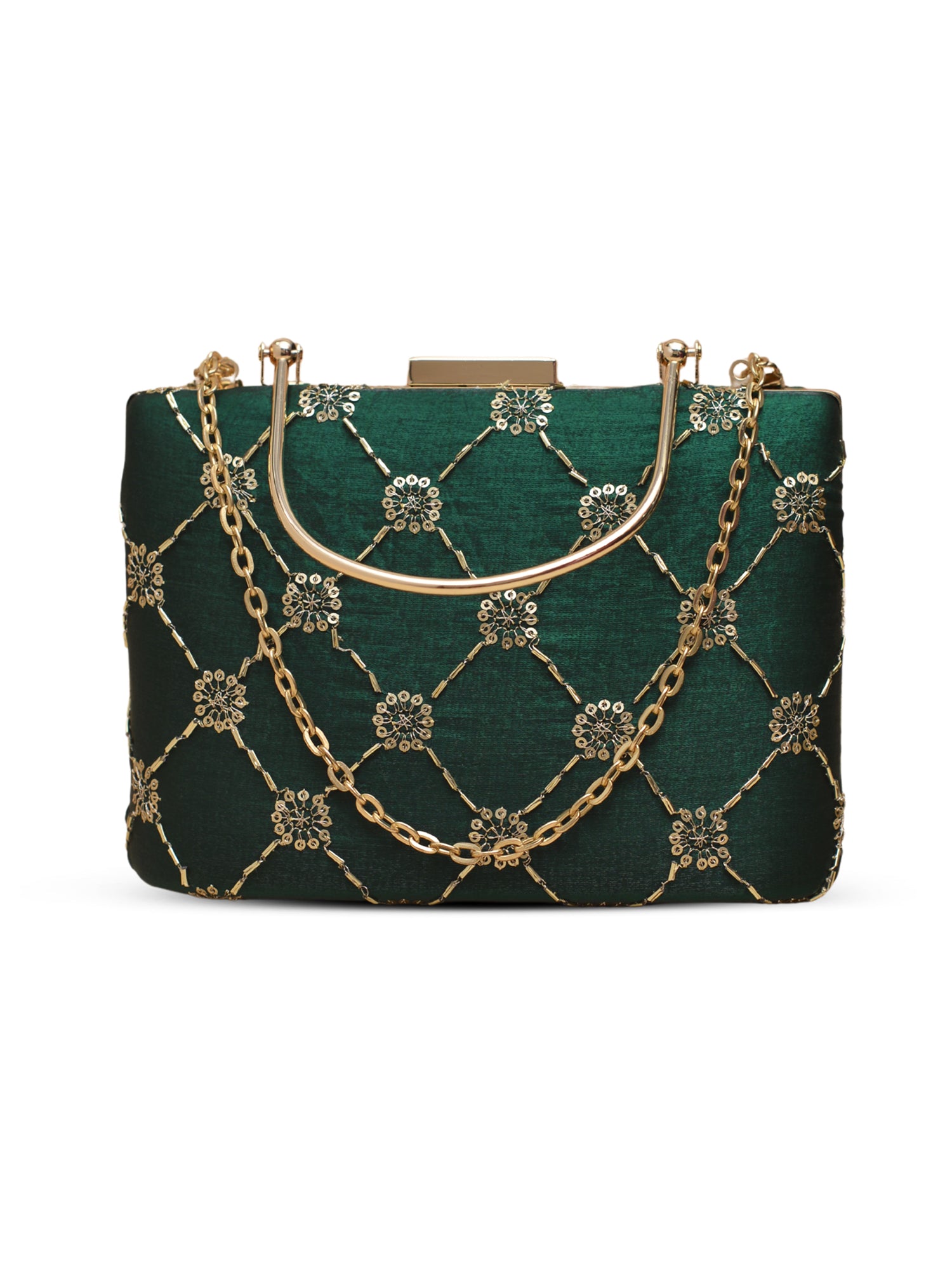 Artklim Royal Green Bloom Clutches