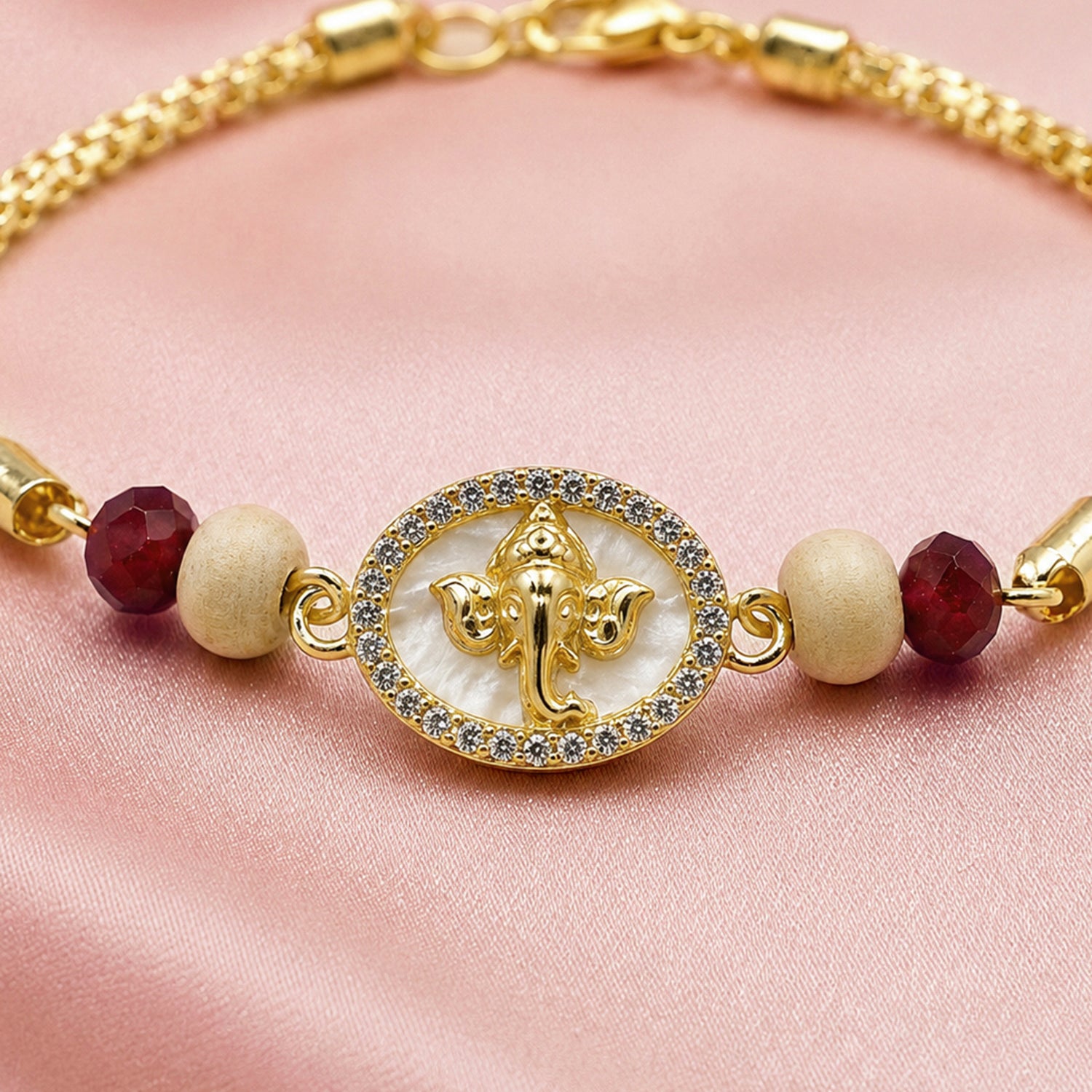 Artklim Premium Lord Ganesha Bracelet Rakhi for Brother