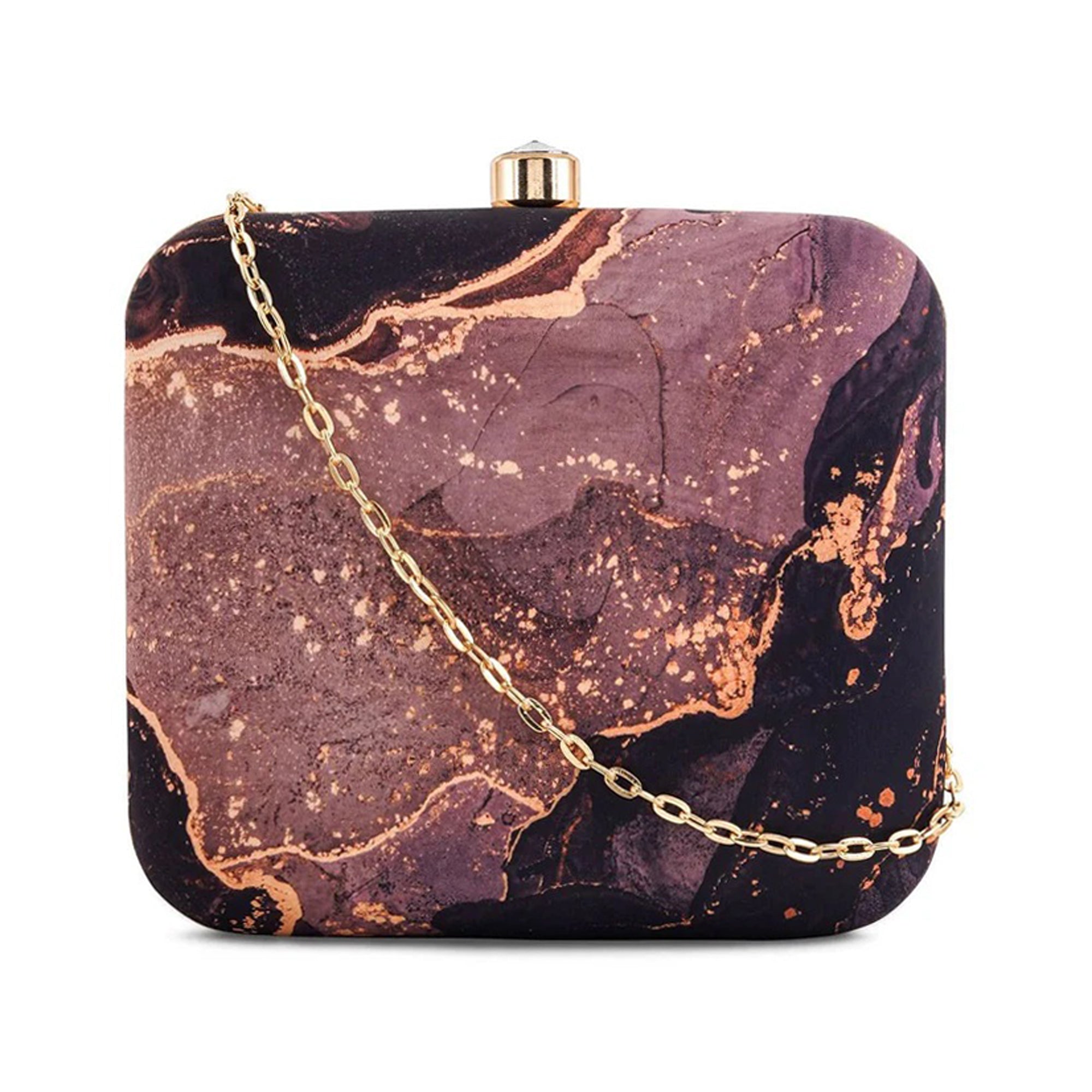 Gift-Ready Resin Printed clutches, Flower fusion Bangle, & hoop earrings Combo