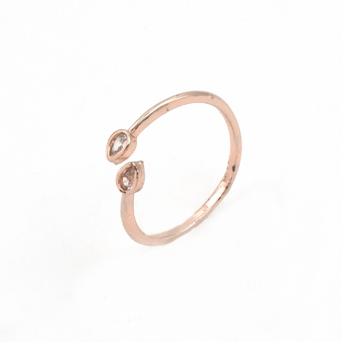 Artklim Gold Plated Double Flower Buds Designer Adjustable Ring