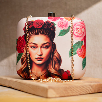 Artklim Gigi Hadid Printed Clutch