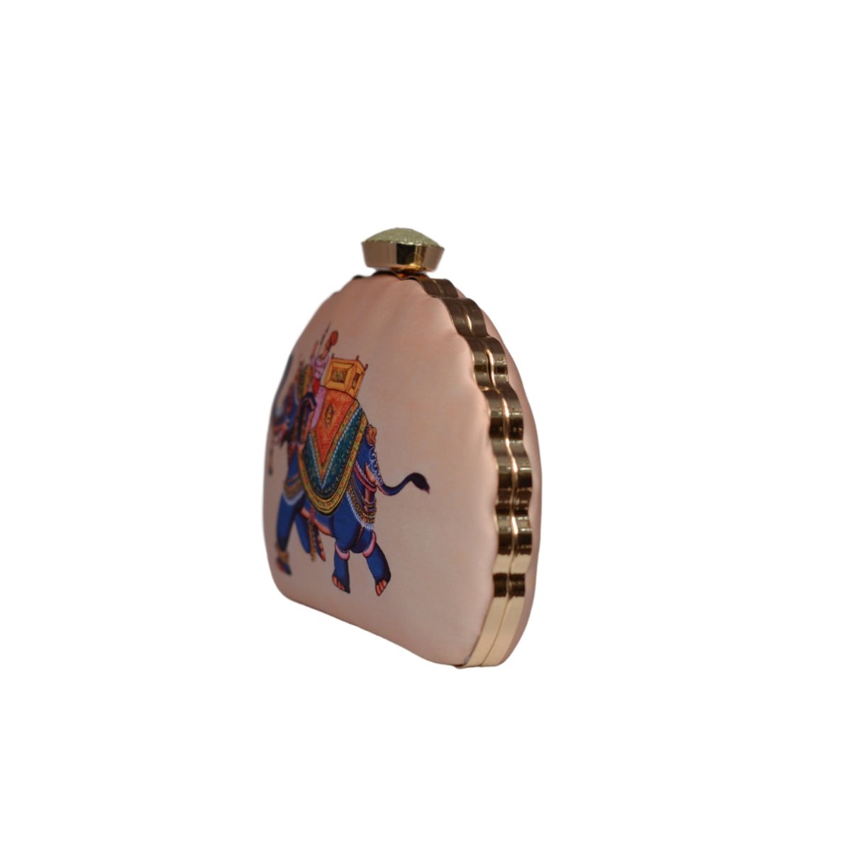 Artklim Elephant Printed D-shape Clutch