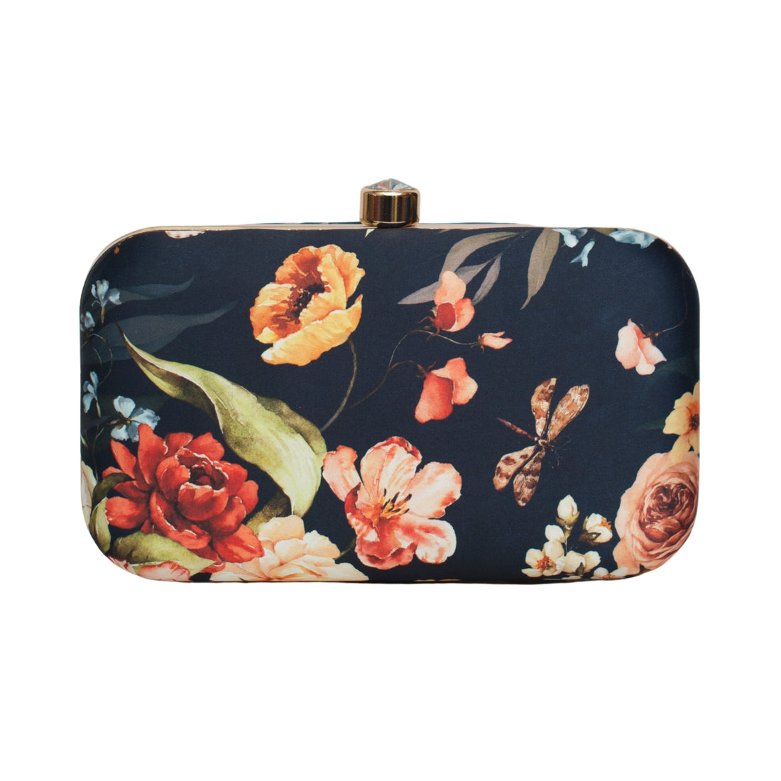 Blooming Printed Clutch