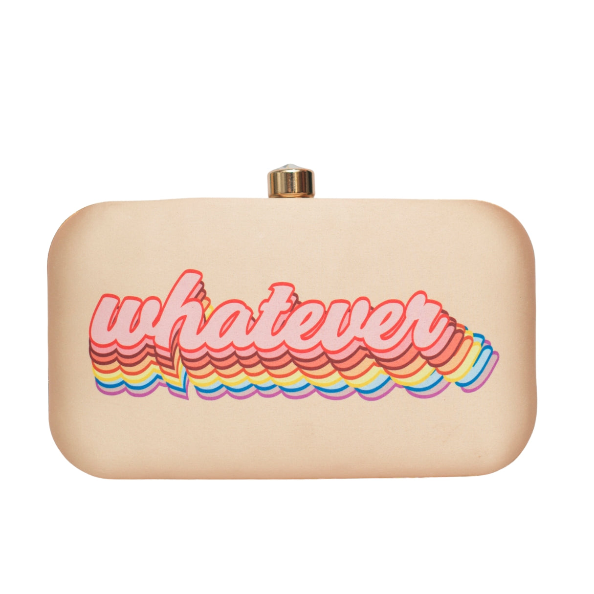 Whatever Theme Printed Clutch