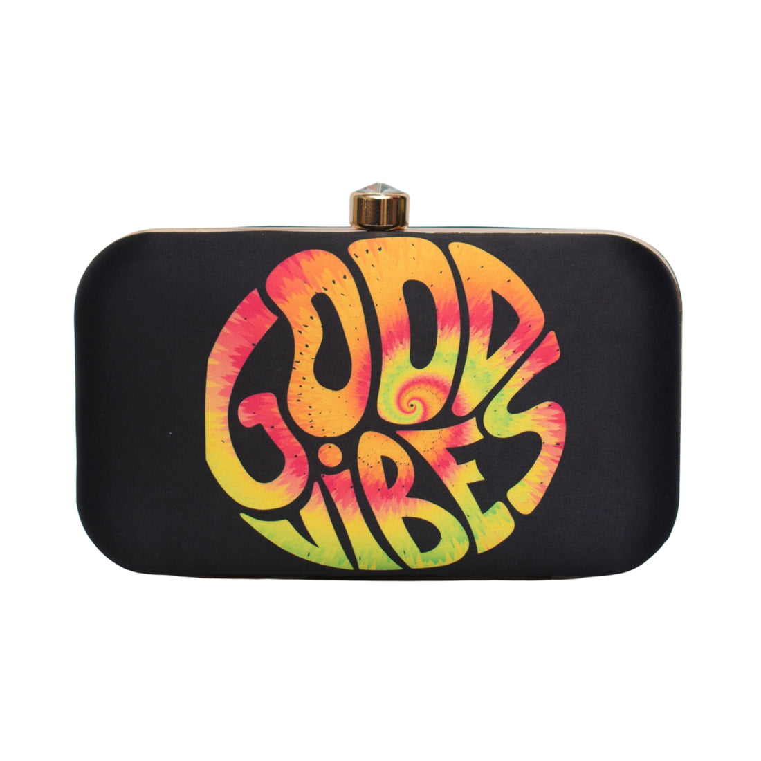 Good Vibes Printed Clutch