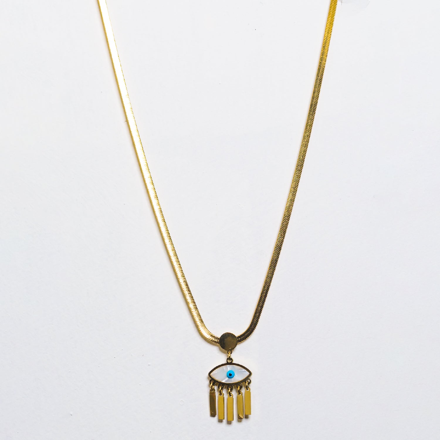 Artklim Gold Plated Evil Eye Pendant Necklace