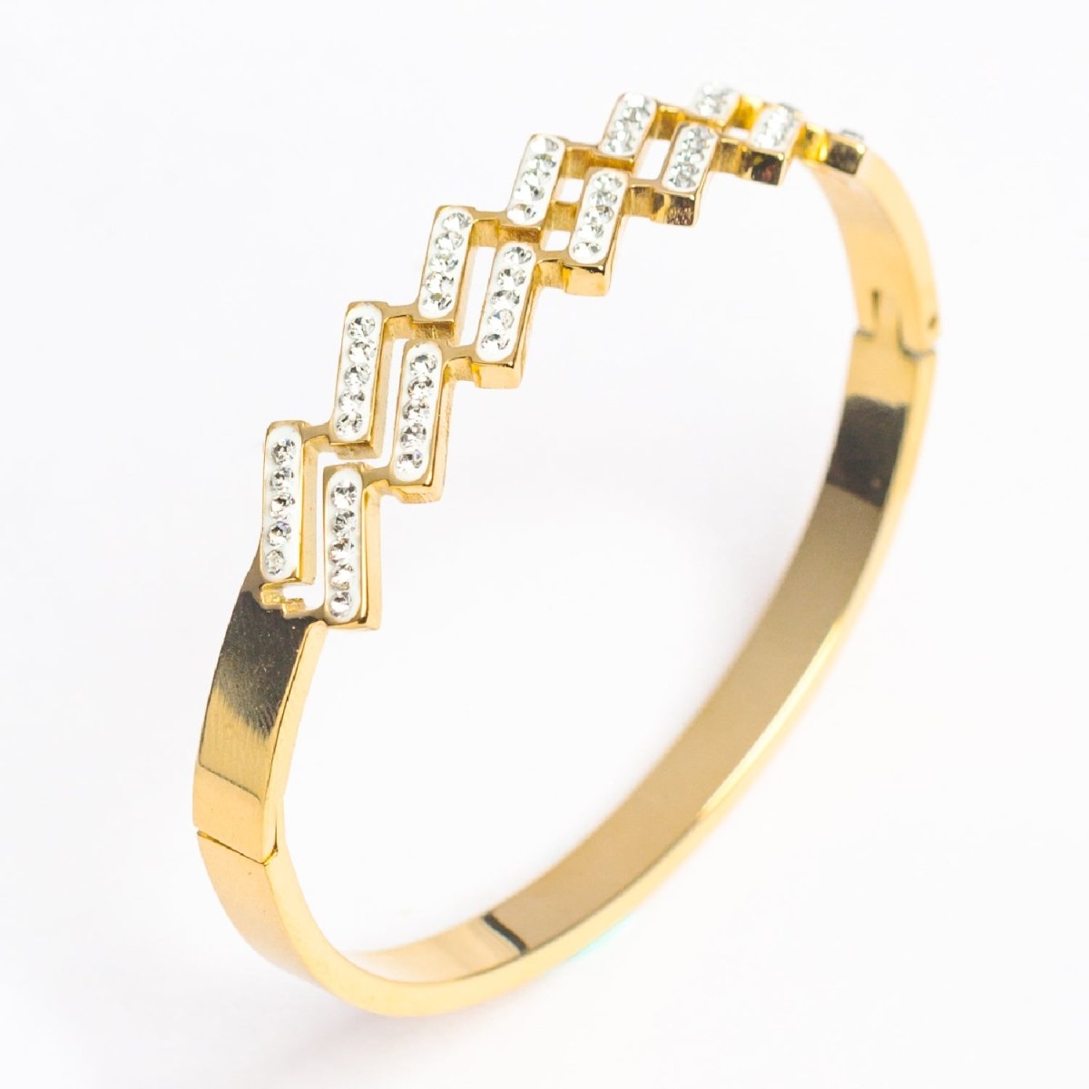 Artklim Double Layer Gold Plated Bangle Bracelet