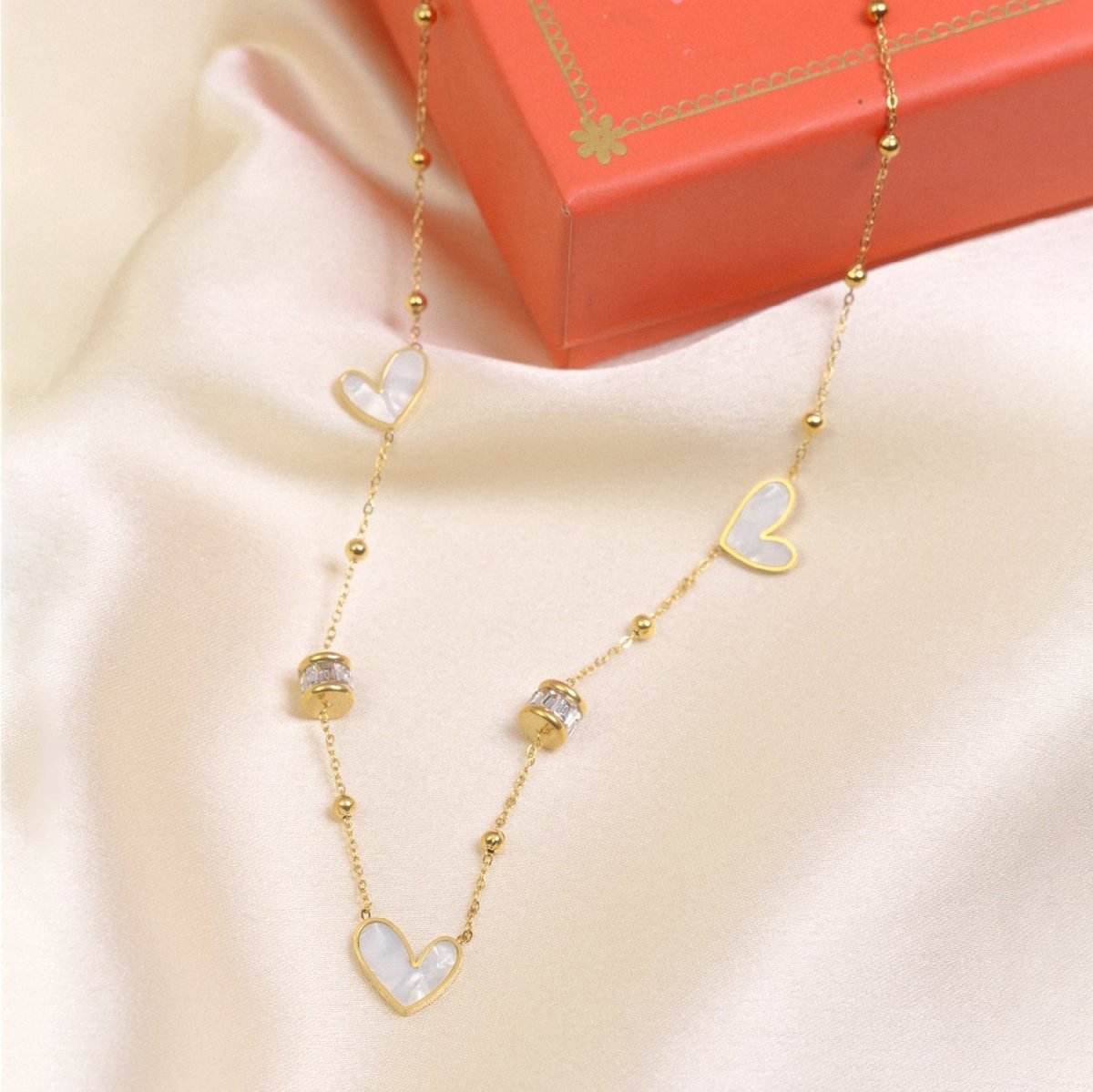 Artklim Gold Plated Heart Pendant Necklace