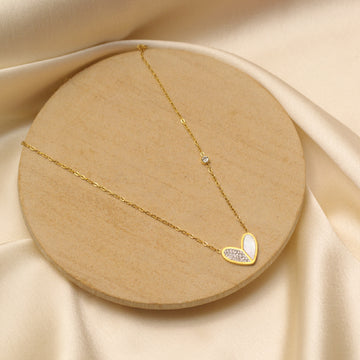 Artklim Gold Plated Heart Pendant Necklace