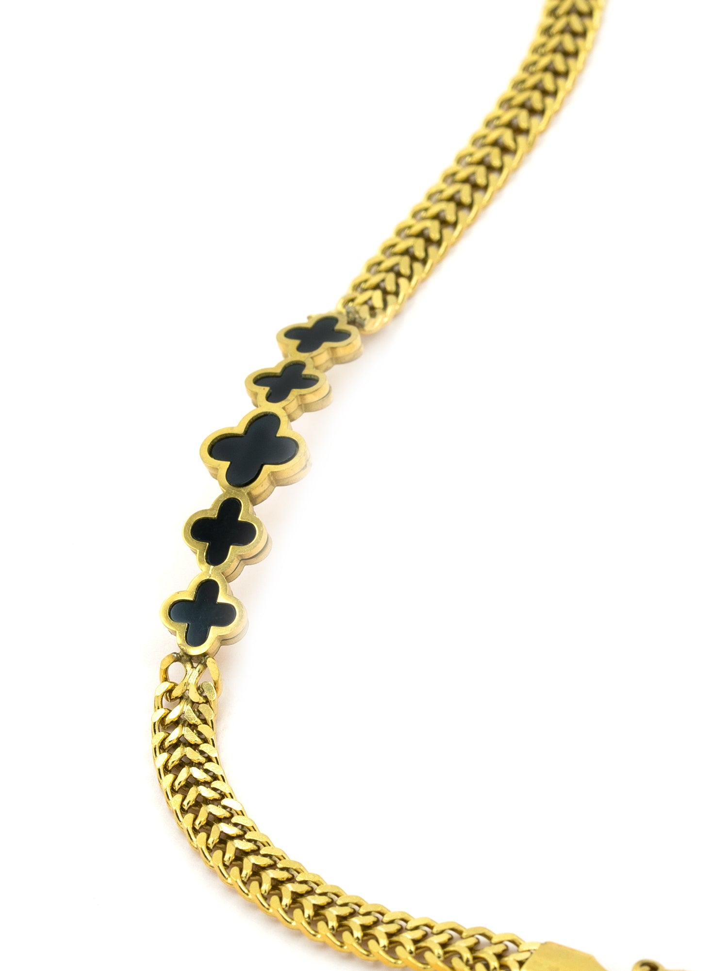 Artklim Gold-Plated Clover Charm Anti-Tarnish Bracelet