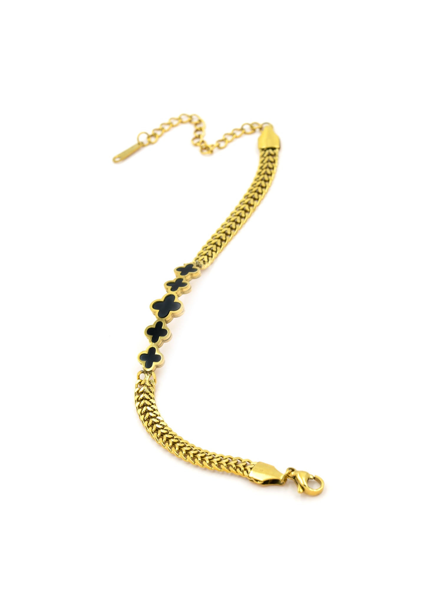 Artklim Gold-Plated Clover Charm Anti-Tarnish Bracelet