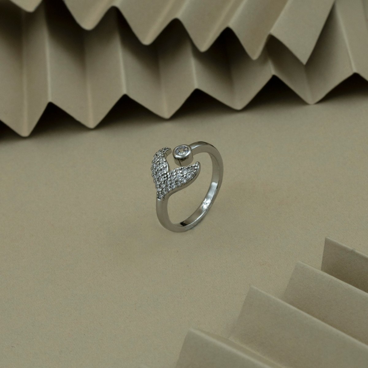 Artklim Gold Plated Mermaid Tail Design Adjustable Ring