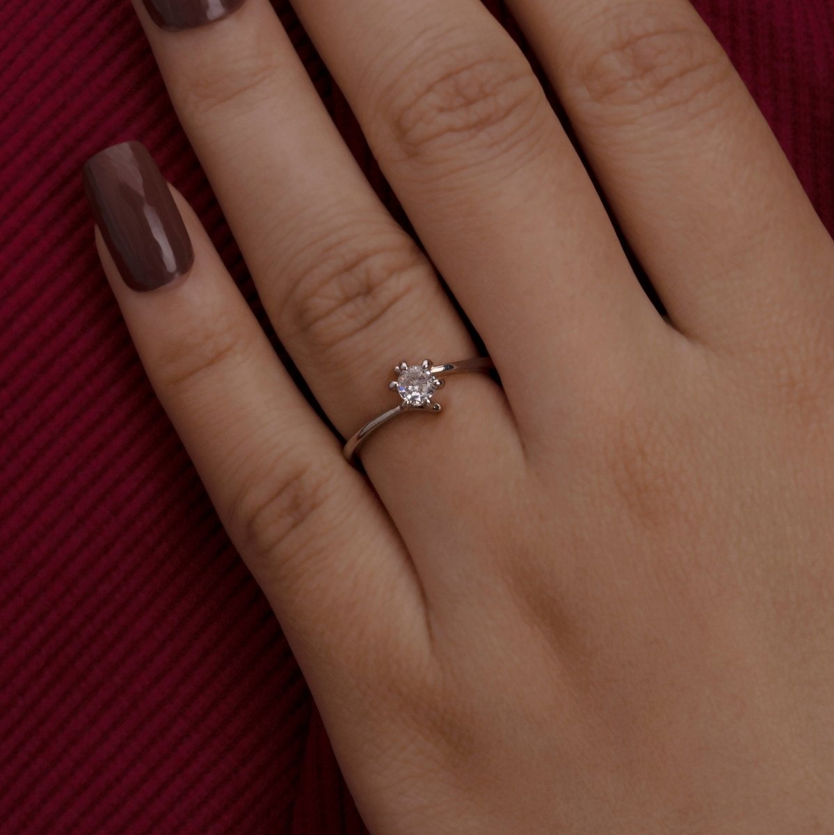 Artklim Gold Plated Solitaire Designer Ring