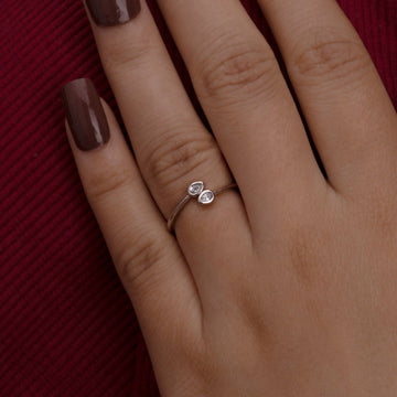 Artklim Gold Plated Minimalistic Design Adjustable Ring