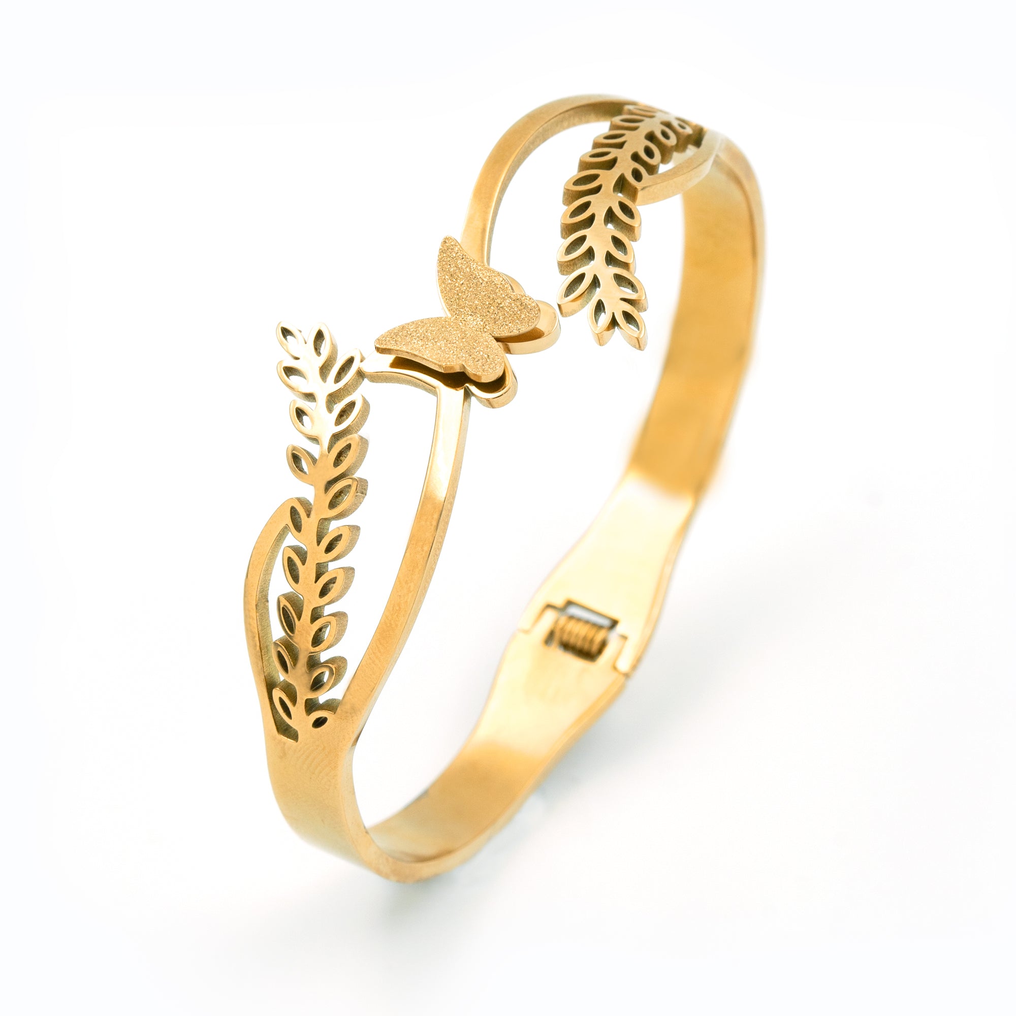 Valentine Special Combo: Personalized Portrait Caricature Clutch & Gold-Plated Butterfly Bangle