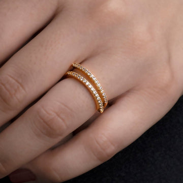 Artklim Silver Plated Minimal Design Adjustable Ring