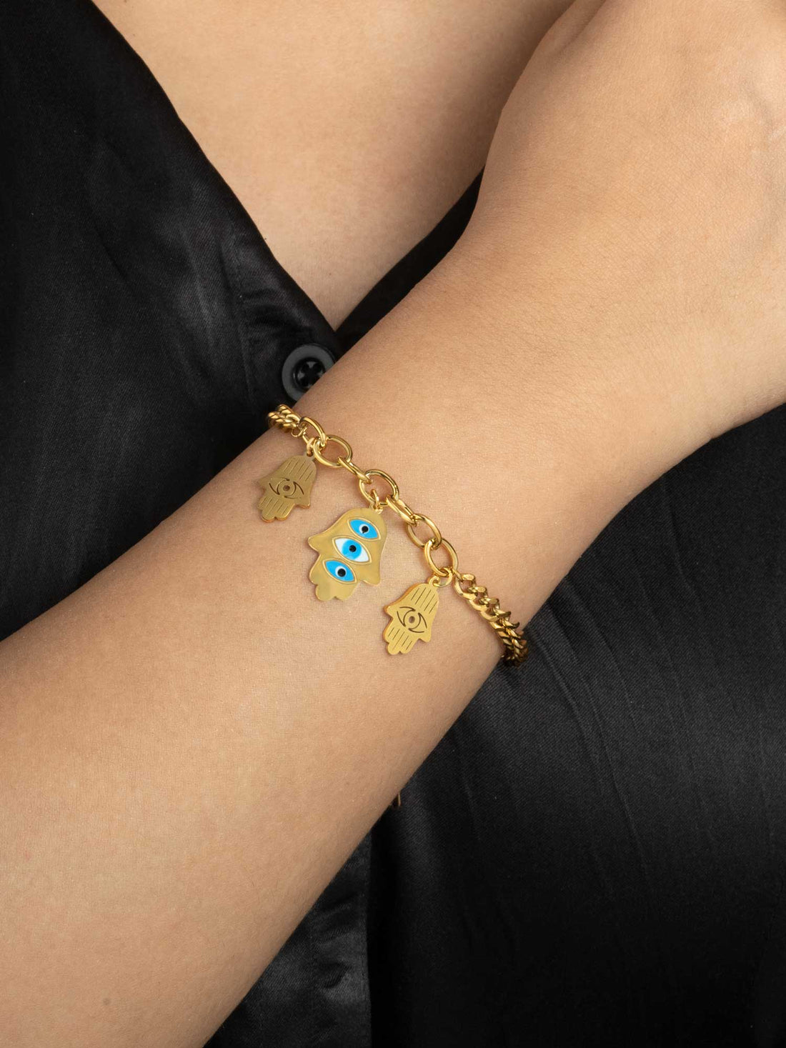 Artklim Hamsa & Evil Eye Charm Bracelet