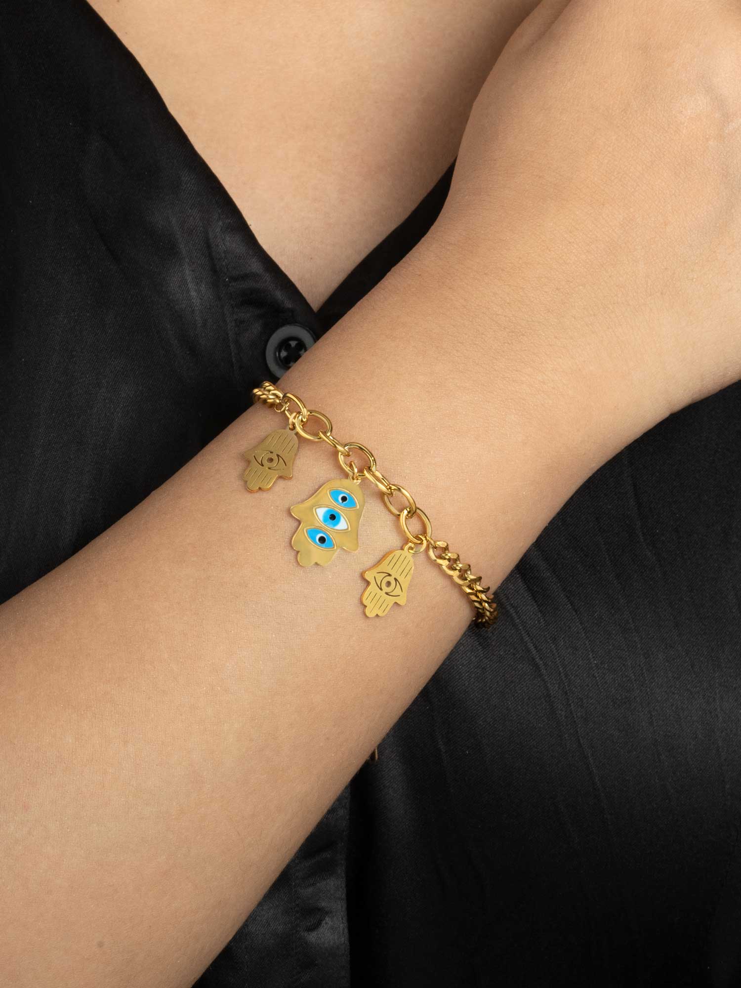 Artklim Hamsa & Evil Eye Charm Bracelet