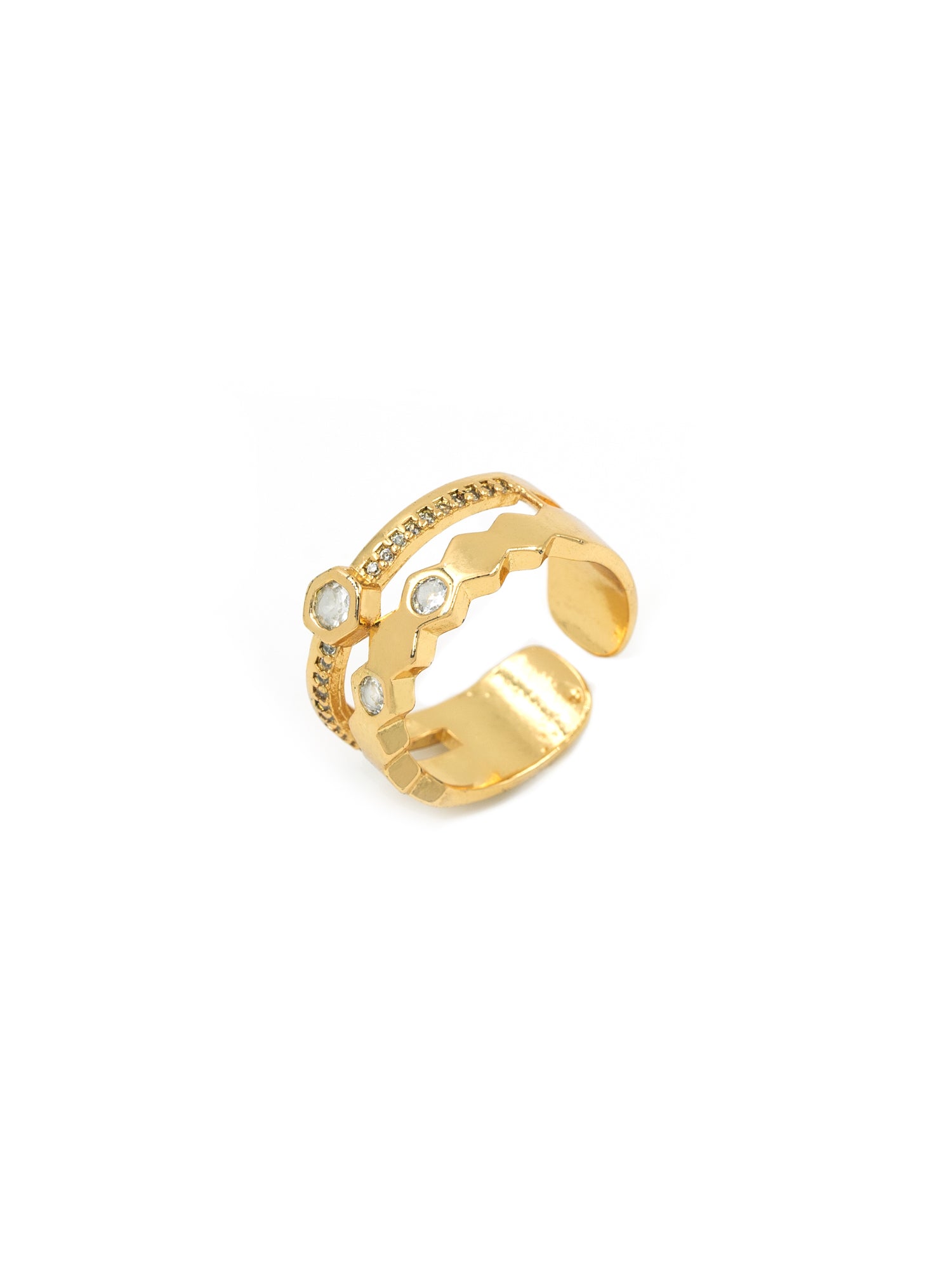 Artklim Gold-Plated Royal Crown Anti-Tarnish Ring