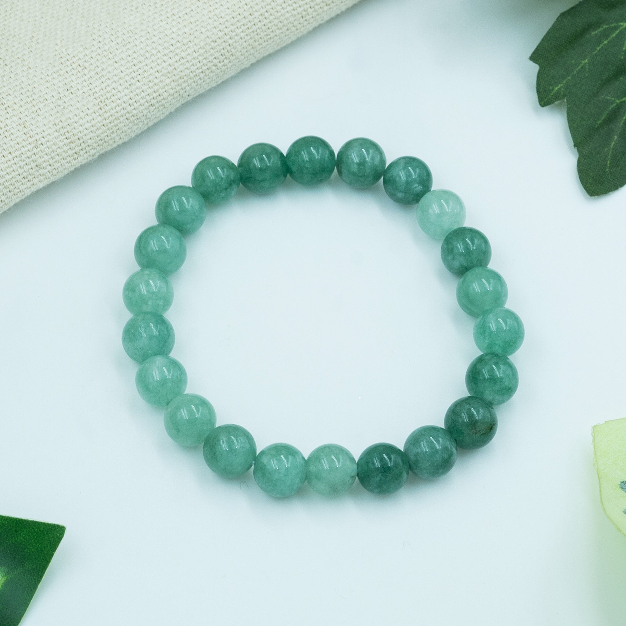 Natural Green Aventurine Gemstone Beaded Bracelets