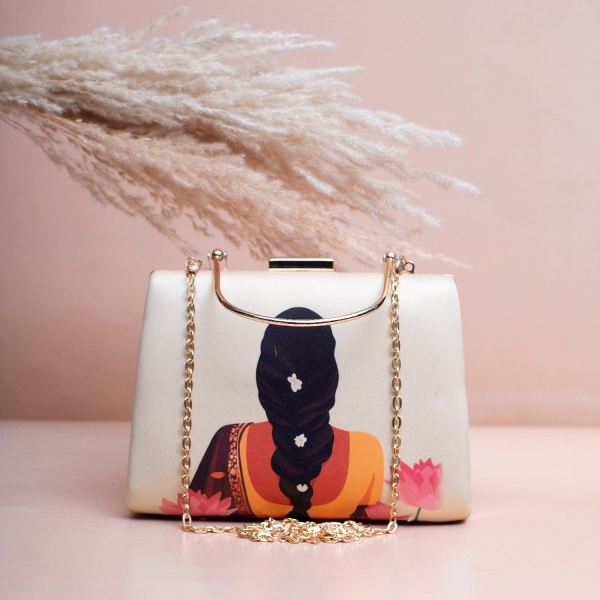 Artklim Flower Lady Printed Clutch