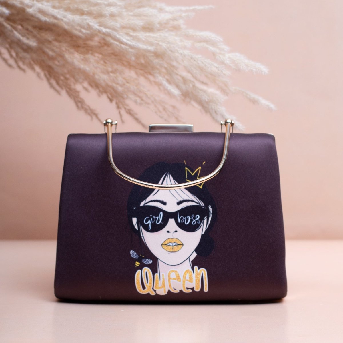 Artklim Girl Boss Printed Clutch