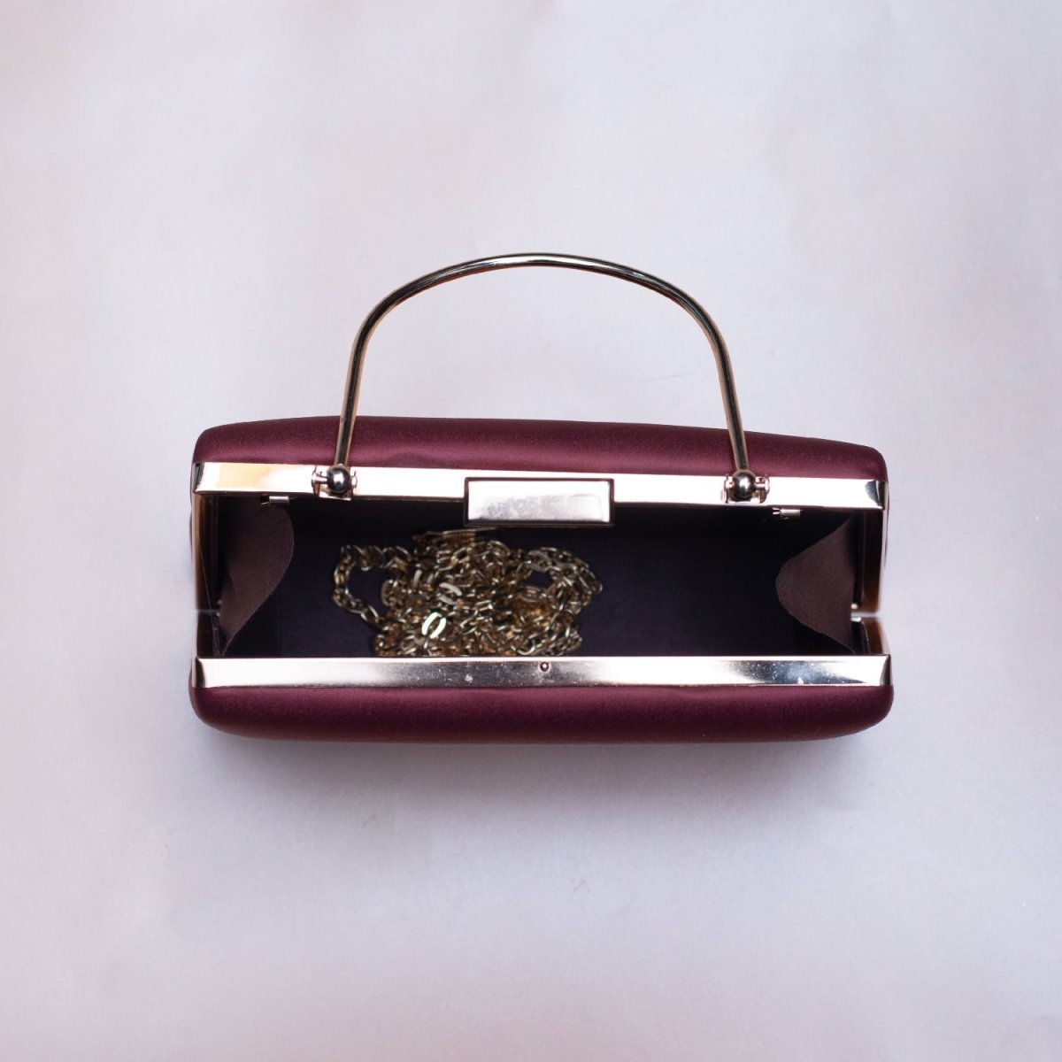 Artklim Maroon Based Floral Girl Portrait Printed Clutch