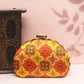 Yellow-Orange Embroidered Clutch